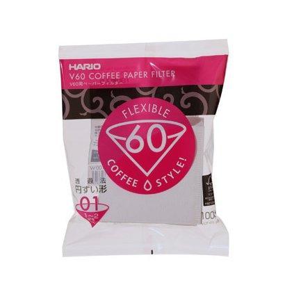 Hario V60 White Paper Filter 100 sheets Filter Hario Hario 01 1-2 cup Paper Filter (100 sheets) 