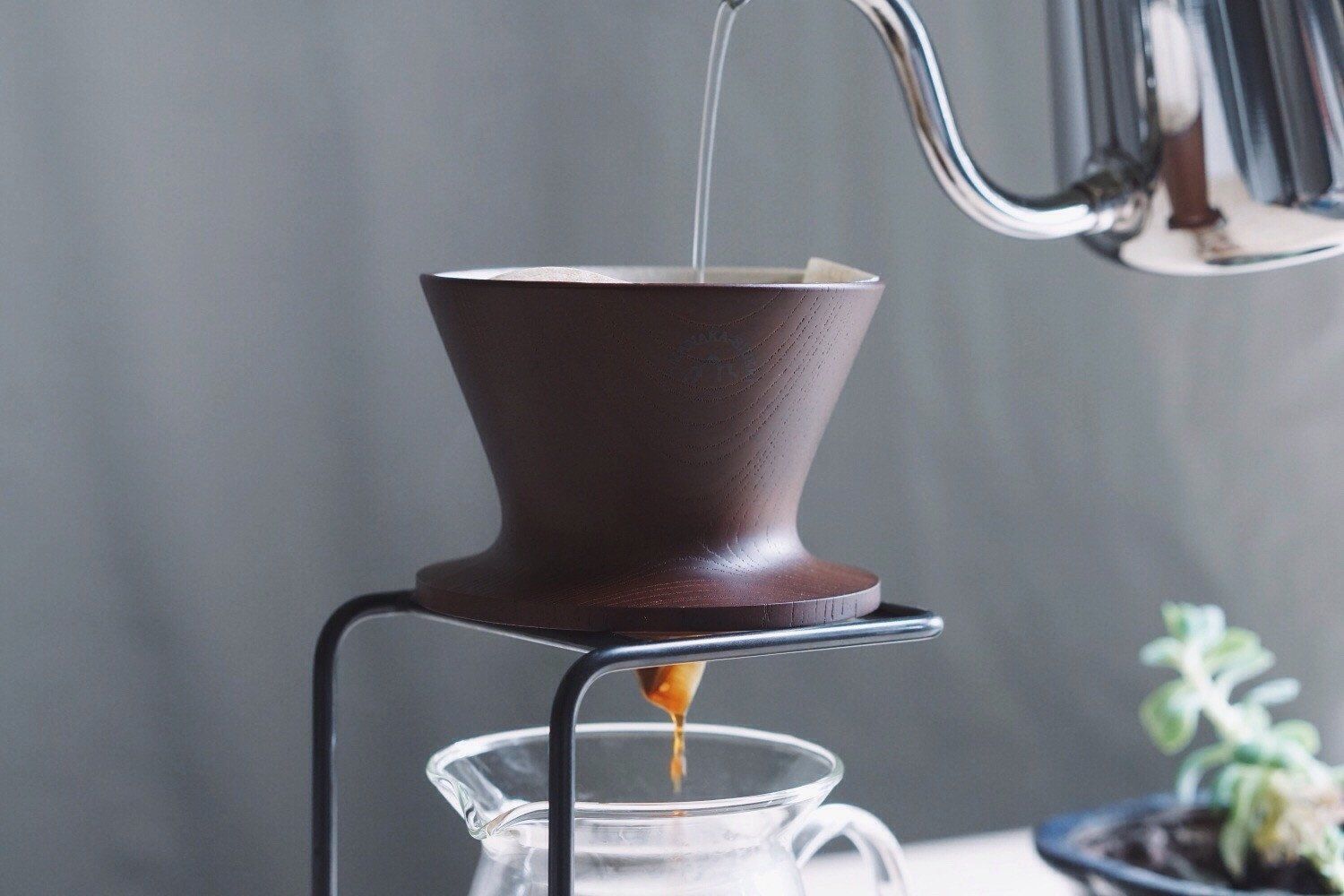 Yasukiyo Wooden Dripper - Brown Dripper Yasukiyo