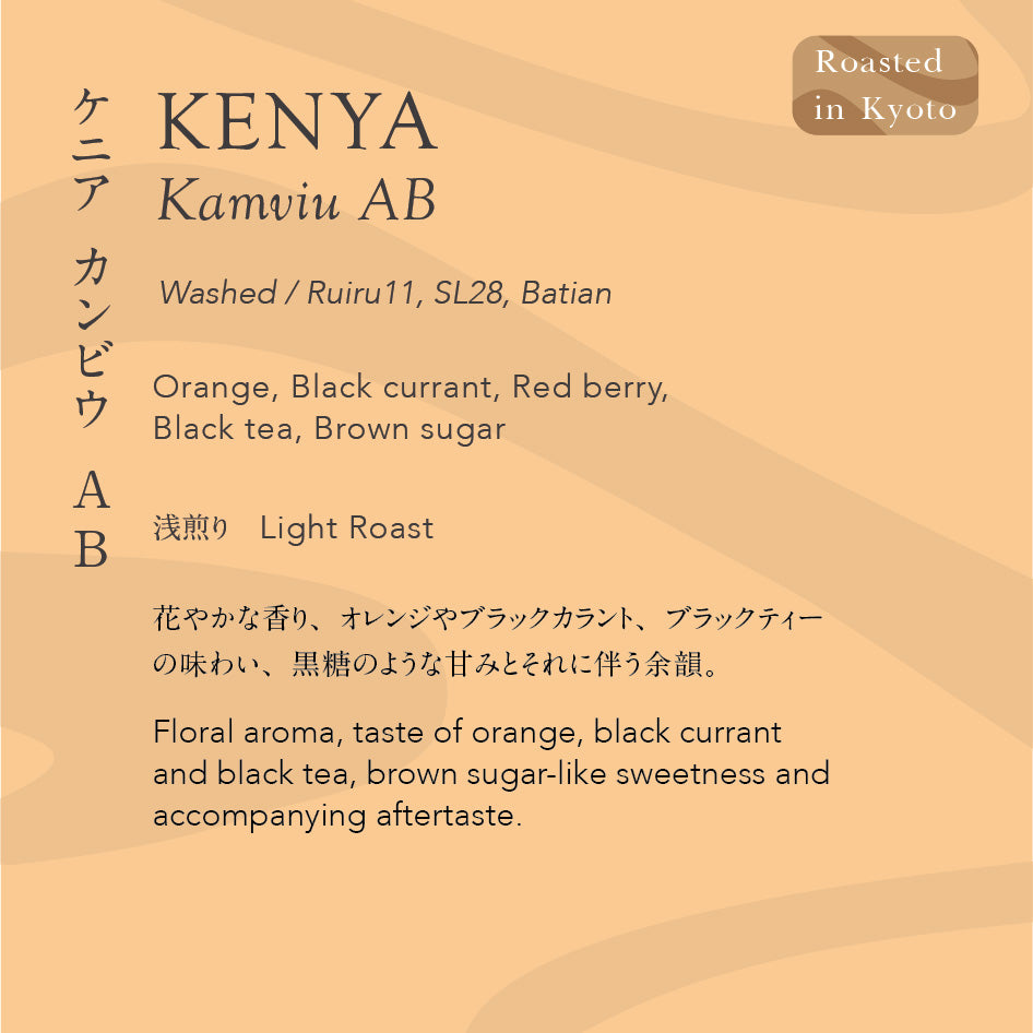 *new【Roast in Kyoto】Kenya Kamviu AB [Light roast]